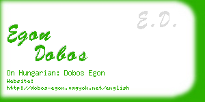 egon dobos business card